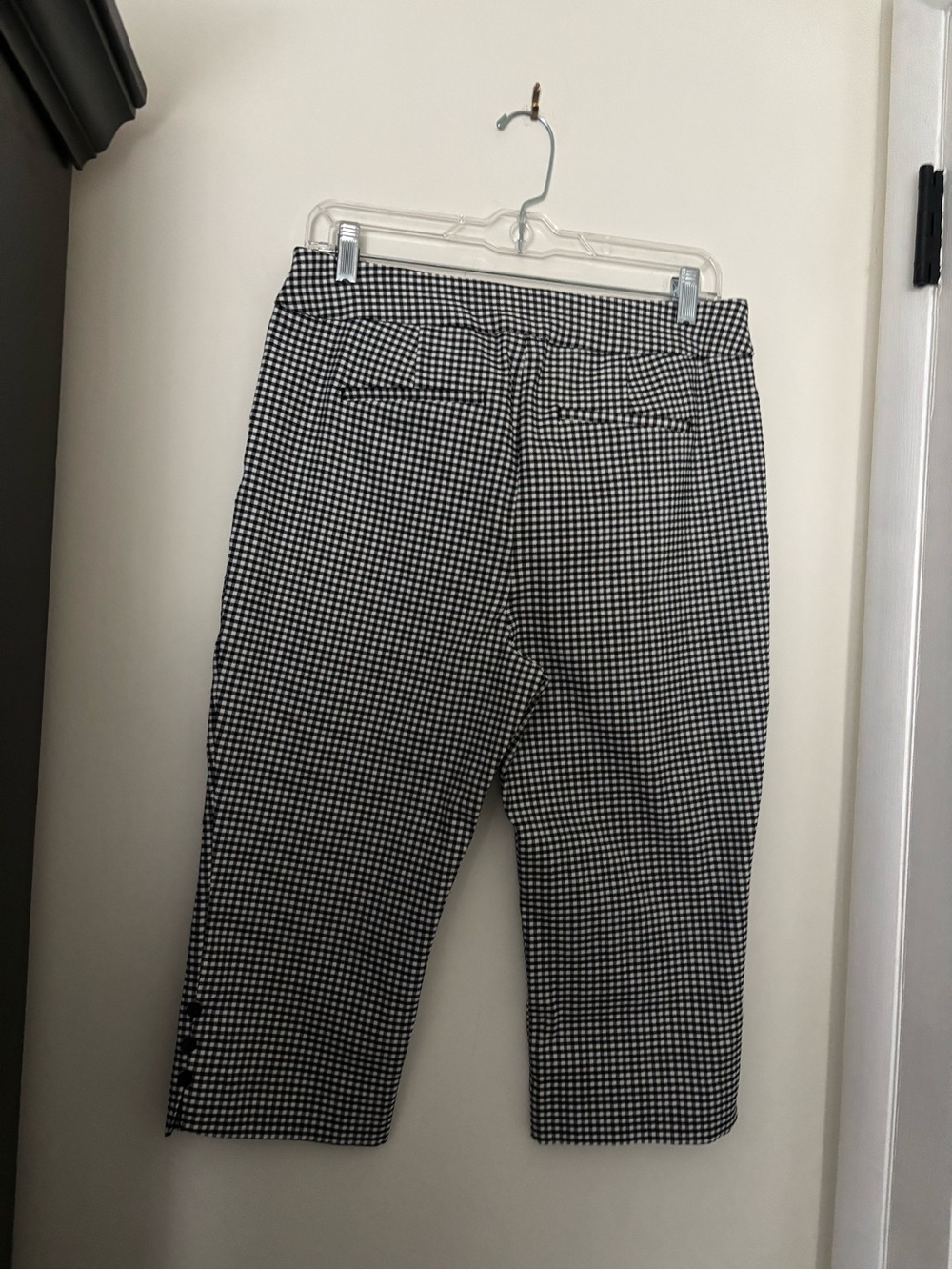 Chico's Black & White Gingham Men's Cropped Chinos